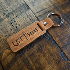 Let Him Walnut Keychain