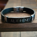 Stainless Steel Mens Let Him Bracelet