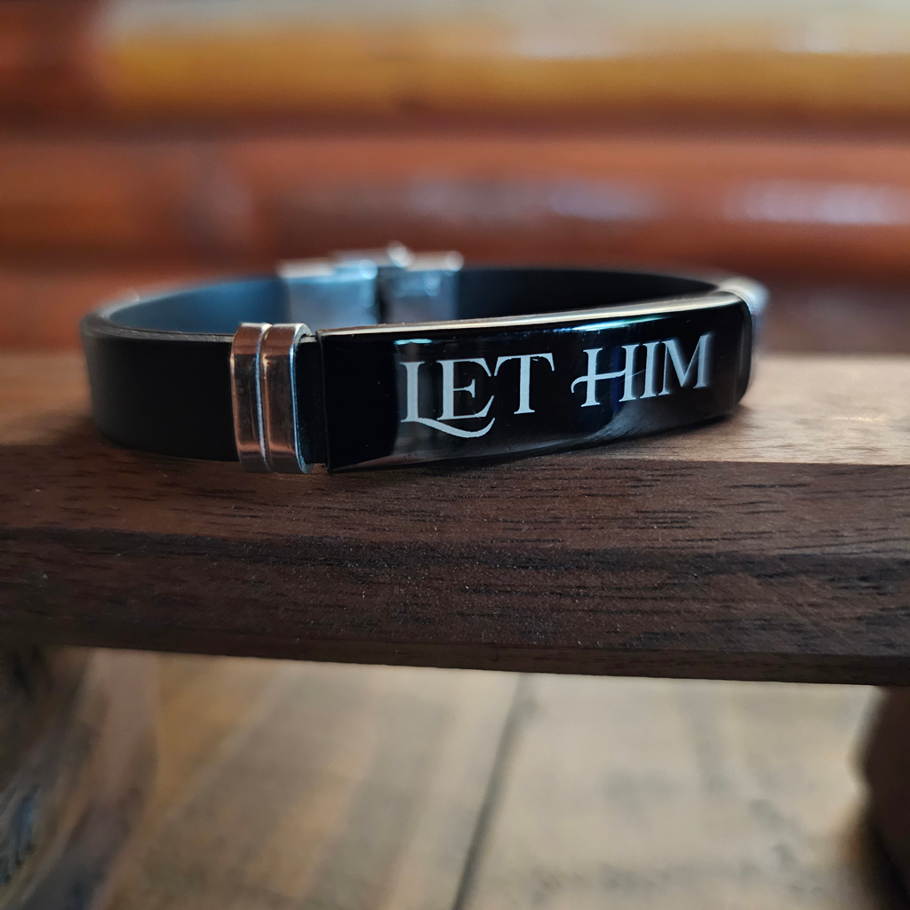 Stainless Steel Mens Let Him Bracelet