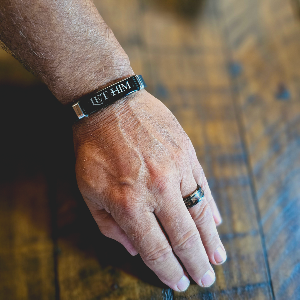 Stainless Steel Mens Let Him Bracelet