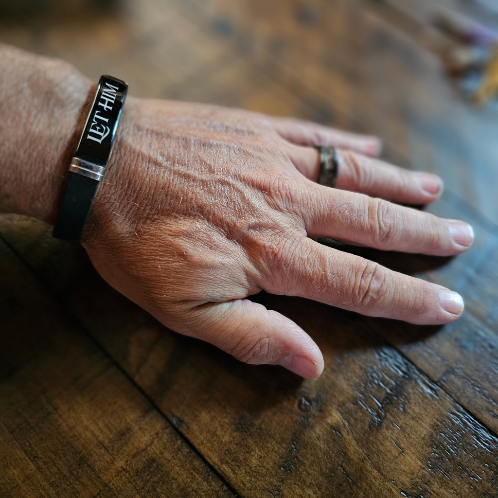 Stainless Steel Mens Let Him Bracelet