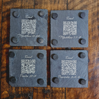 Let Him Custom Slate Coaster Set